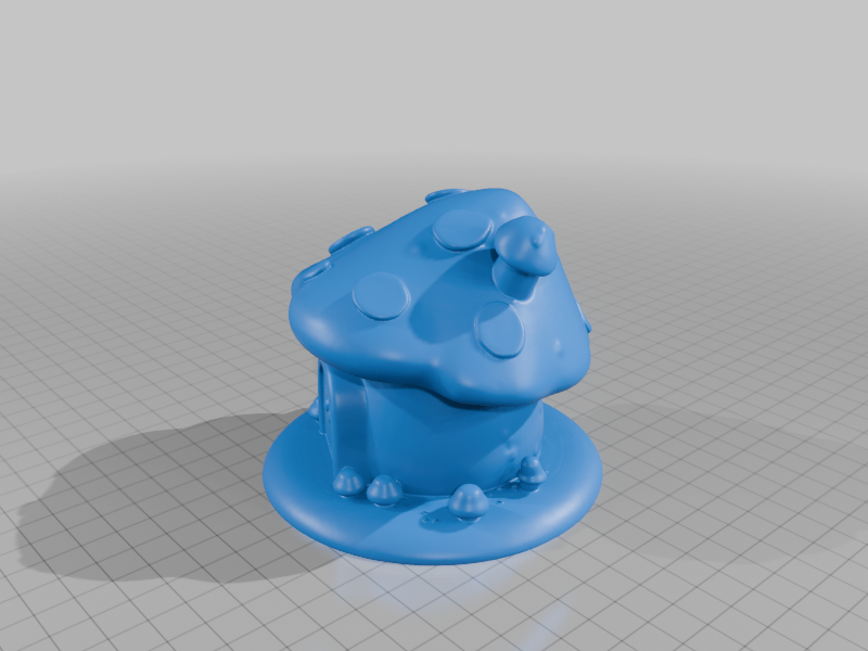 Enchanted Mushroom Cottage for Fairy Garden Settings StarForge Kits 3D Print STL File