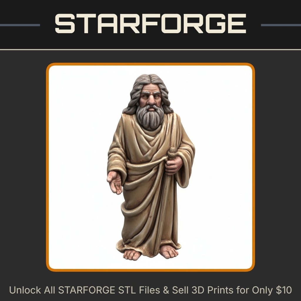 Mystical Jesus Statue for Fairy Garden and Outdoor Settings StarForge Kits 3D Print STL File