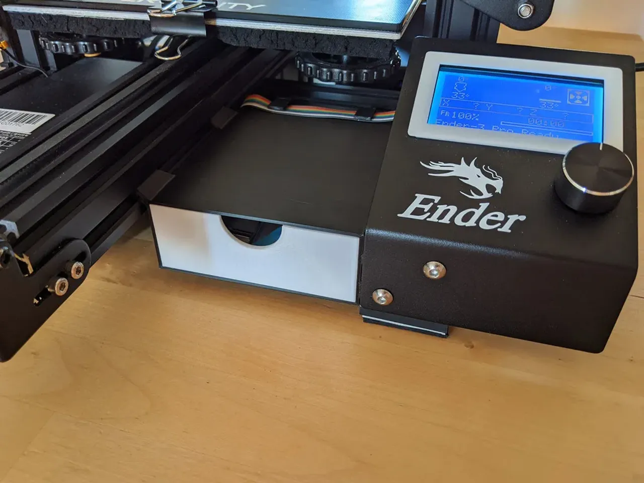 Ender 3 Pro compact tool drawer (integrated cable management) by jk_printer, Download free STL model