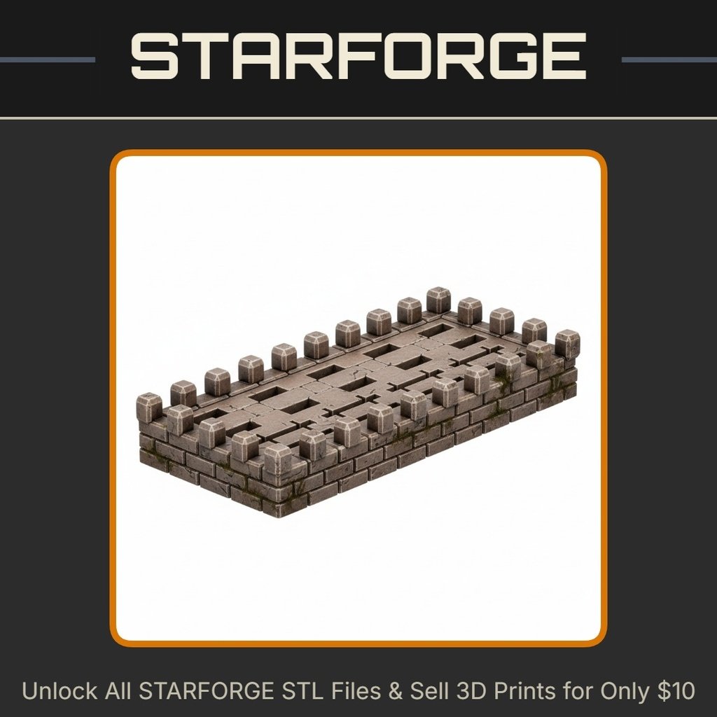 Medieval Fantasy Castle Themed USB SD Card and Micro SD Card Holder Desk Organizer StarForge Kits 3D Print STL File