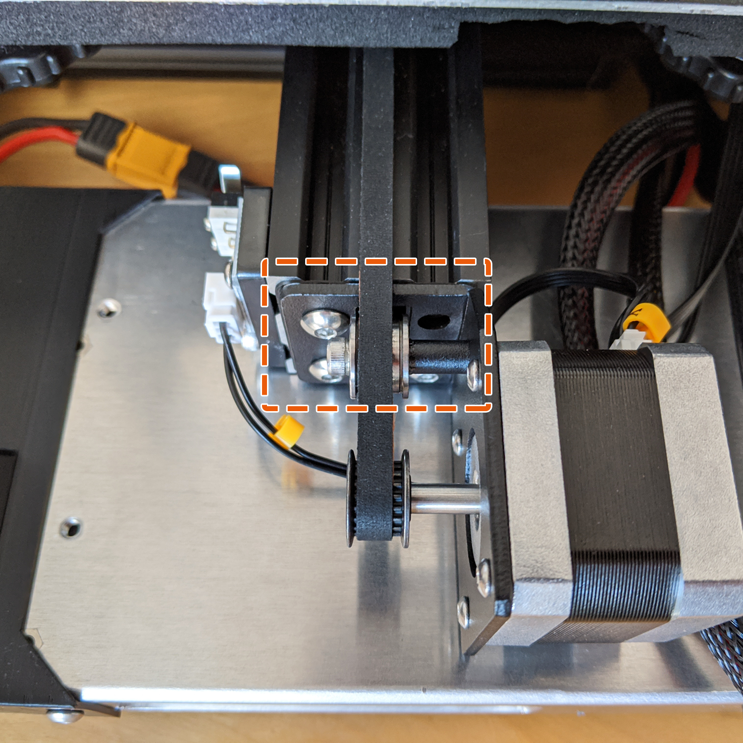 Y stepper motor wedged spacer for Ender 3 Pro