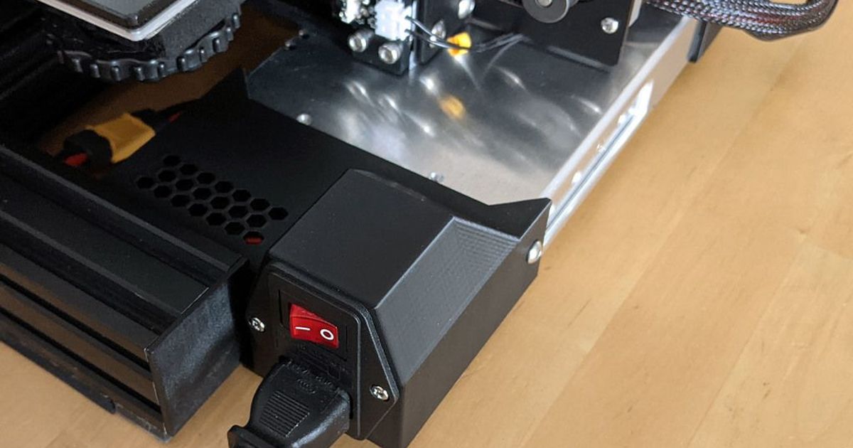 Ender 3 Pro lowprofile rear mount for Meanwell PSU by jk_printer