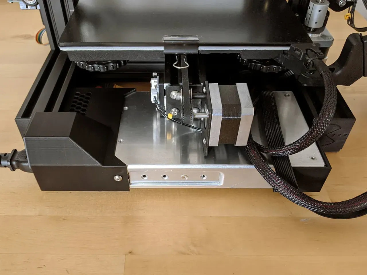 Ender 3 Pro low-profile rear mount for Meanwell PSU by jk_printer, Download free STL model
