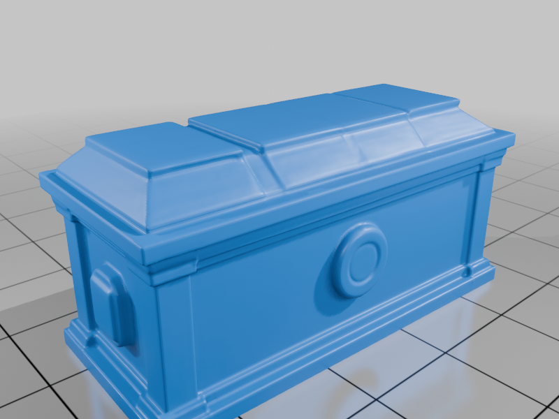 28mm DND Ornate Sturdy Stone Coffin Tomb Terrain StarForge Kits 3D Print STL File