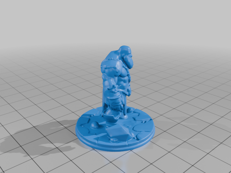 28mm DND Mighty Giant Bearded Barbarian Sturdy Warrior StarForge Kits 3D Print STL File