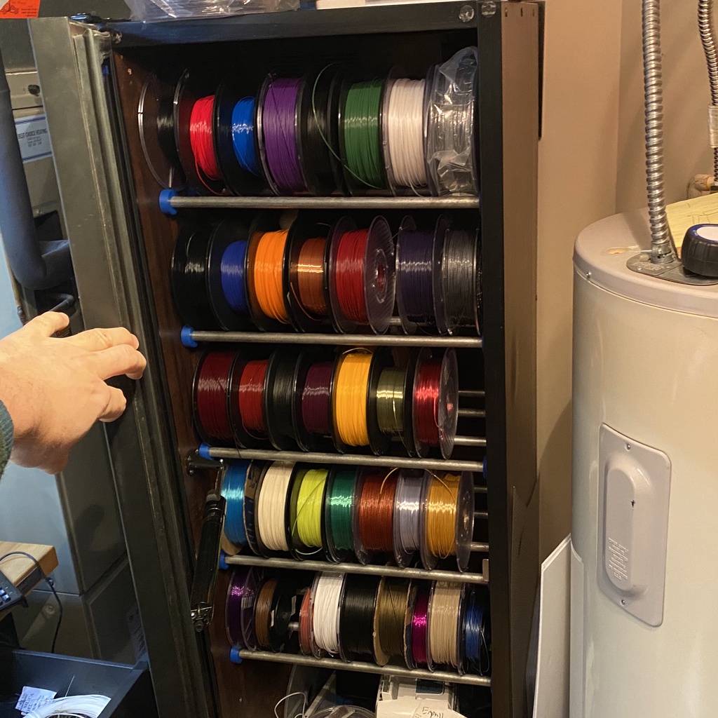 Spool Bracket for Cabinet, Closet or Wine Fridge (EMT rods)