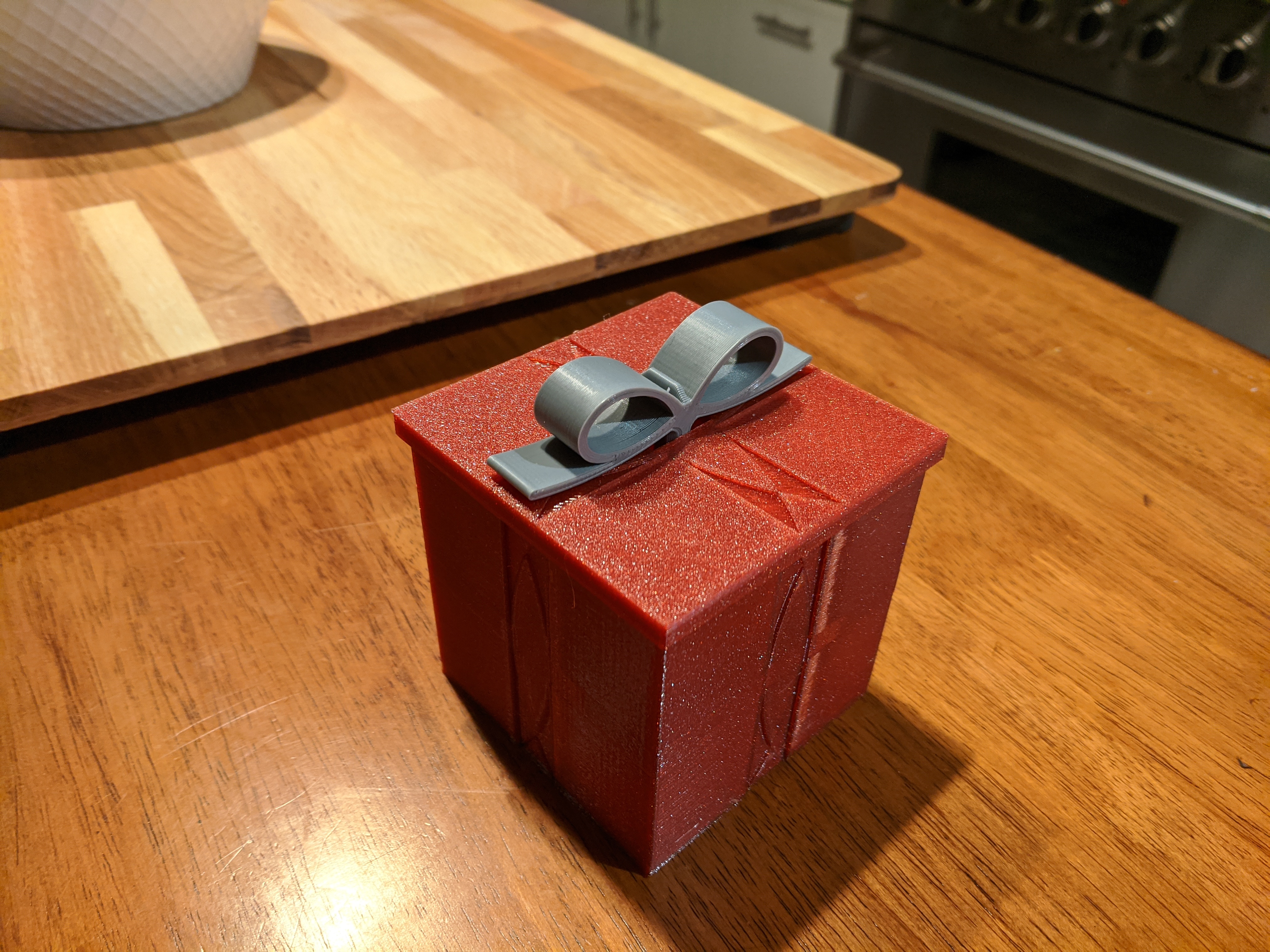 Miniatura 5 do modelo 3D Gift Box with Latch/Bow!