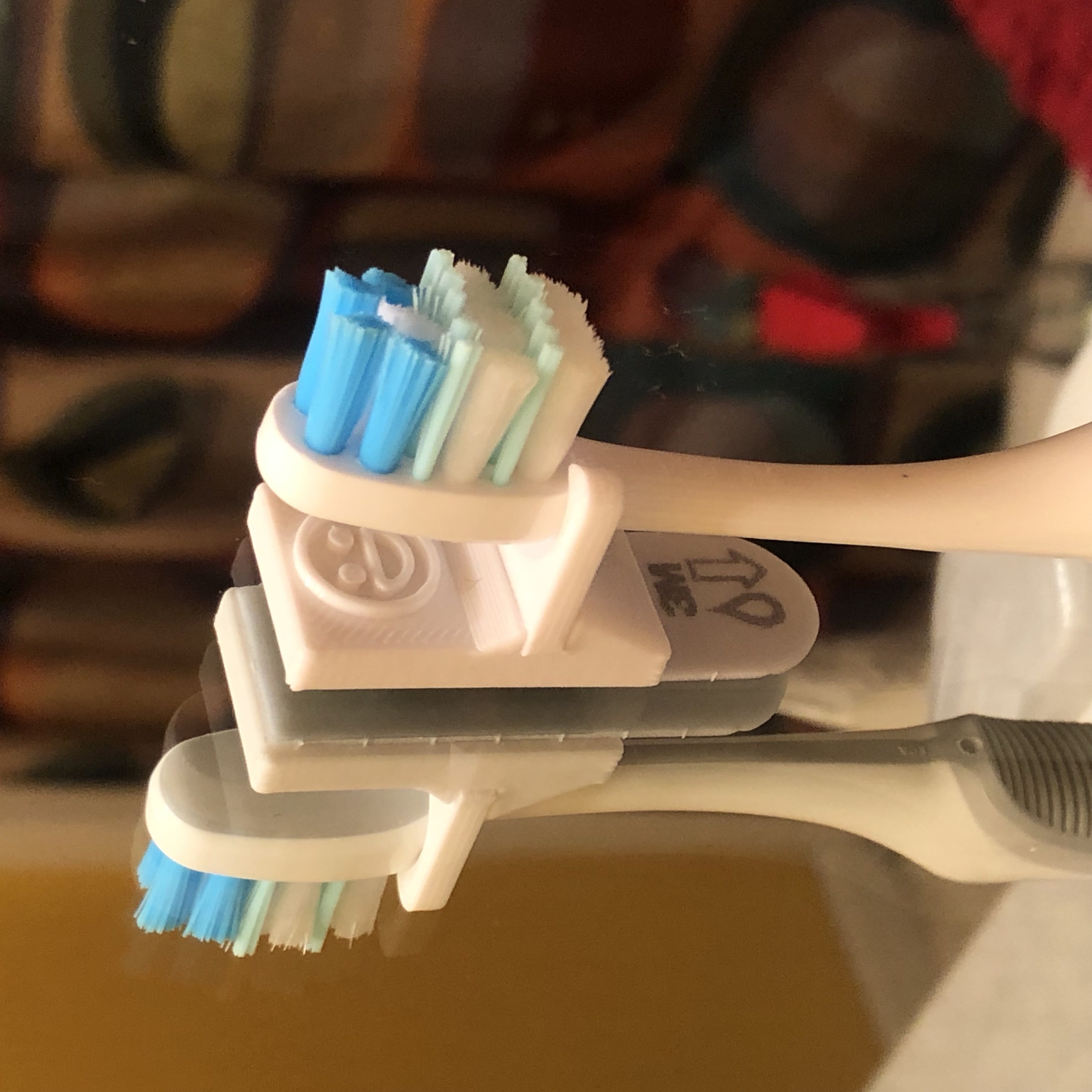 Toothbrush Holder (or Hairbrush) using 3M Command Strip