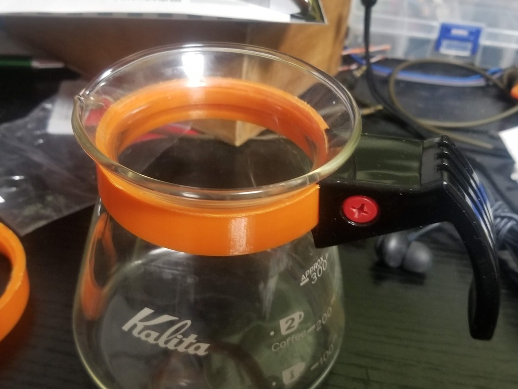 Kalita coffee server 300ml handle's collar