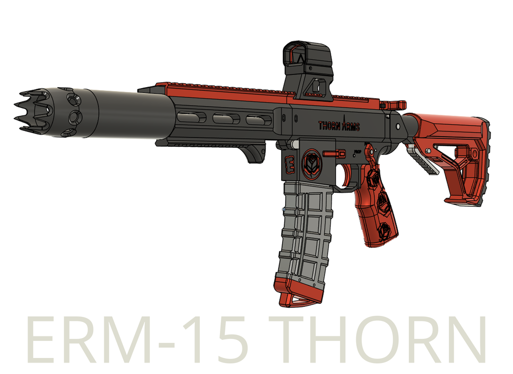 ERM-15 - A 3D Printable AR-15 Platform Toy Rifle (Working)! - Redesign of the ME-15 — miniatura 8