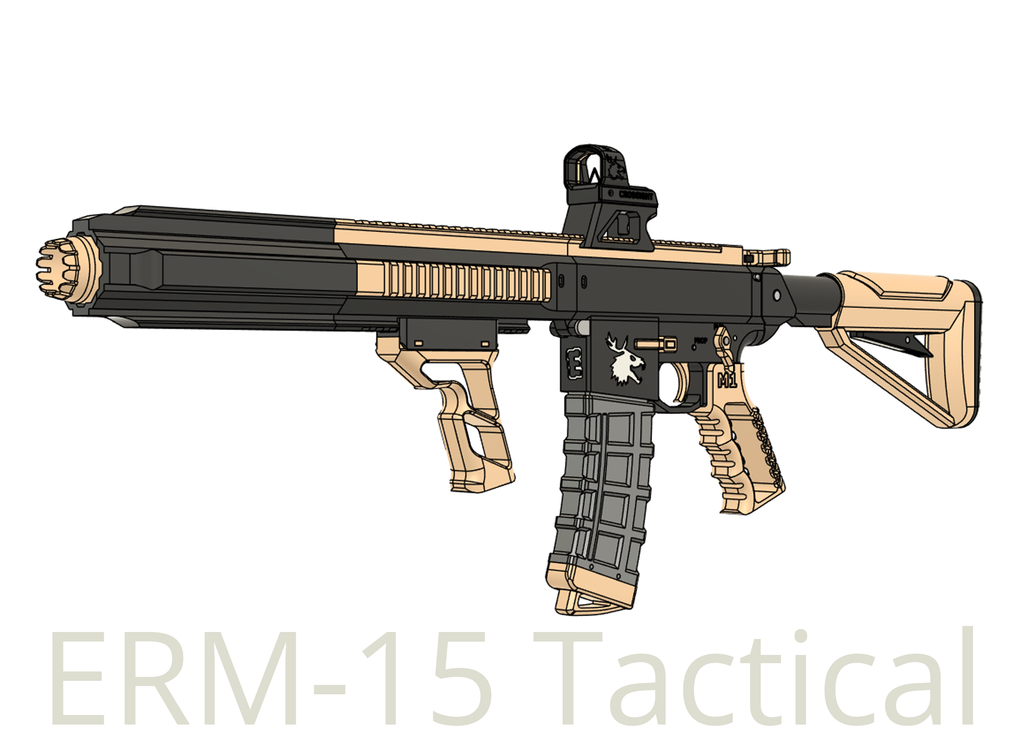 ERM-15 - A 3D Printable AR-15 Platform Toy Rifle (Working)! - Redesign of the ME-15 — miniatura 6