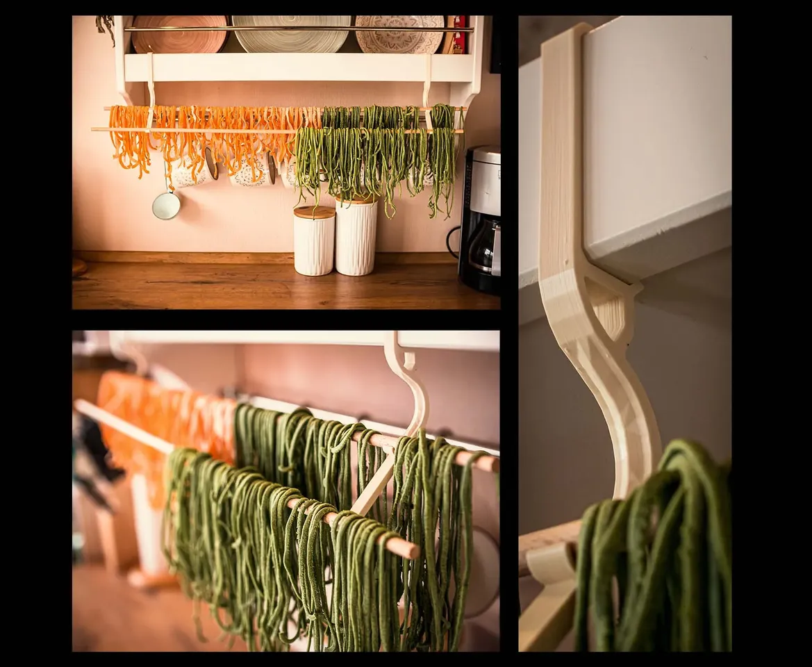 Pasta drying rack for IKEA Tornviken / Nudeltrockungsgestell by m3d, Download free STL model