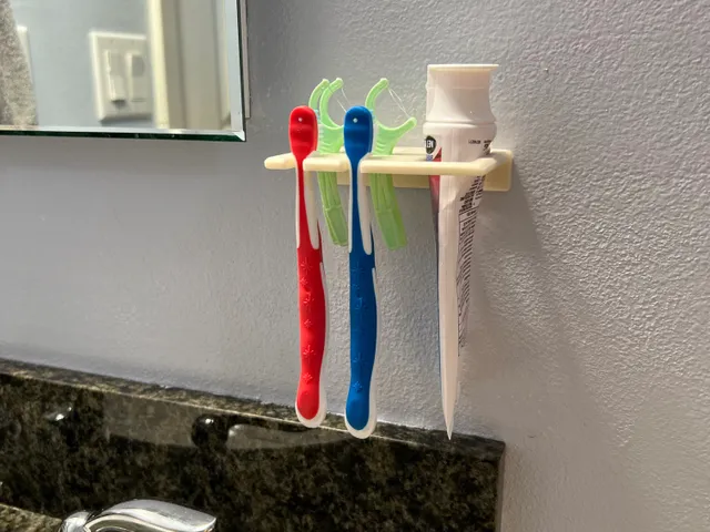 Customizable Wall Mount Toothbrush Organizer