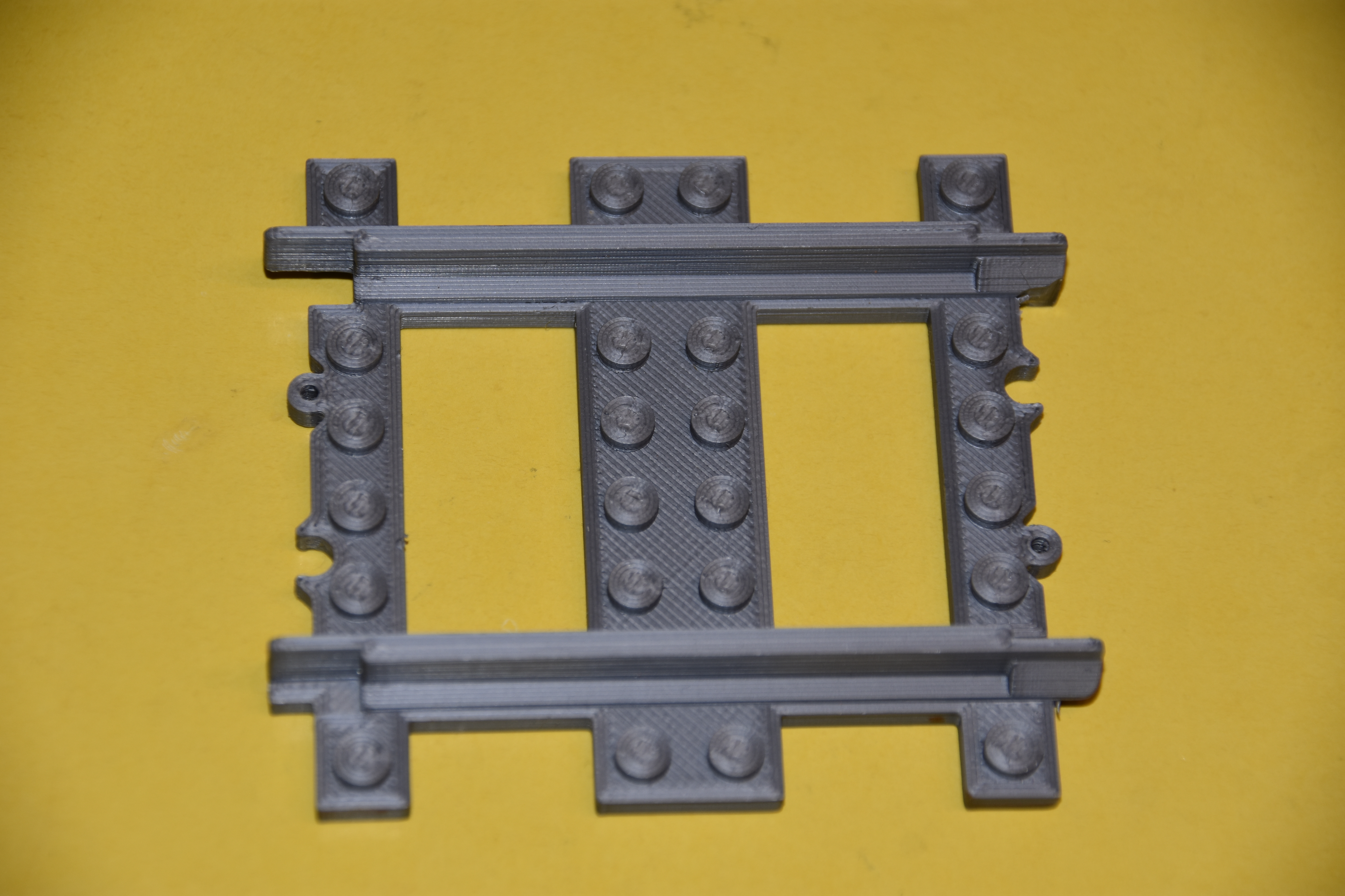 Rail rectiligne compatible Lego 1/2 63mm