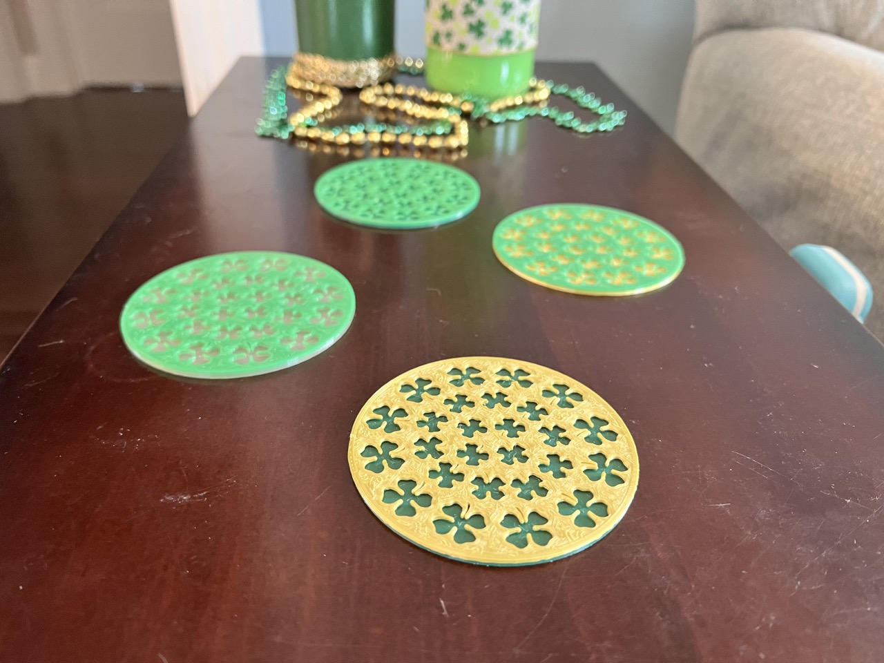 St. Patricks Clover Coaster
