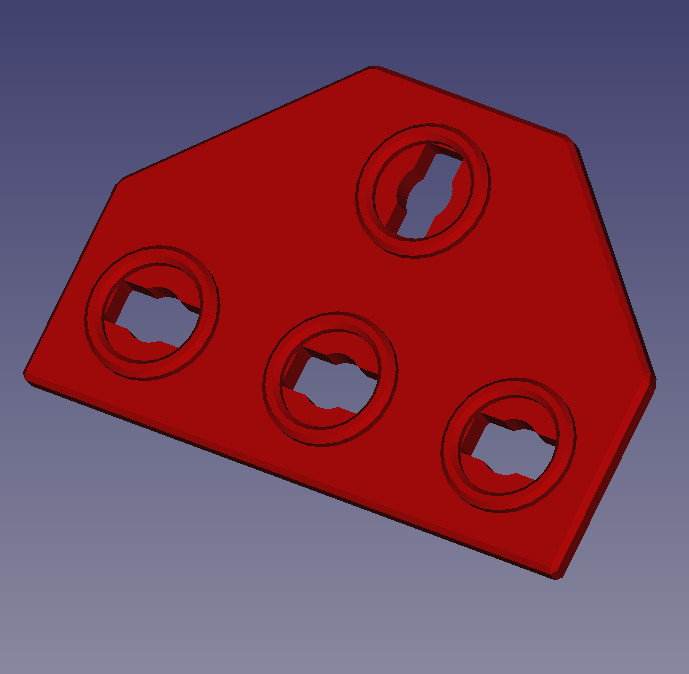 fischertechnik compatible connection plate (Duplex Knotenplatte)
