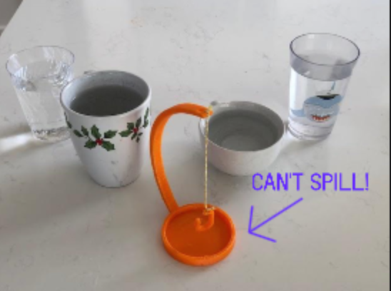 Unspillable mug/cup holder