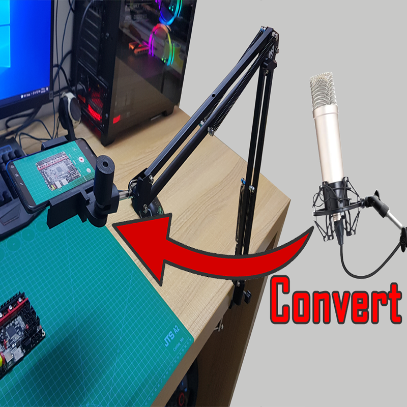 Convert Mic Stand Into Phone Stand