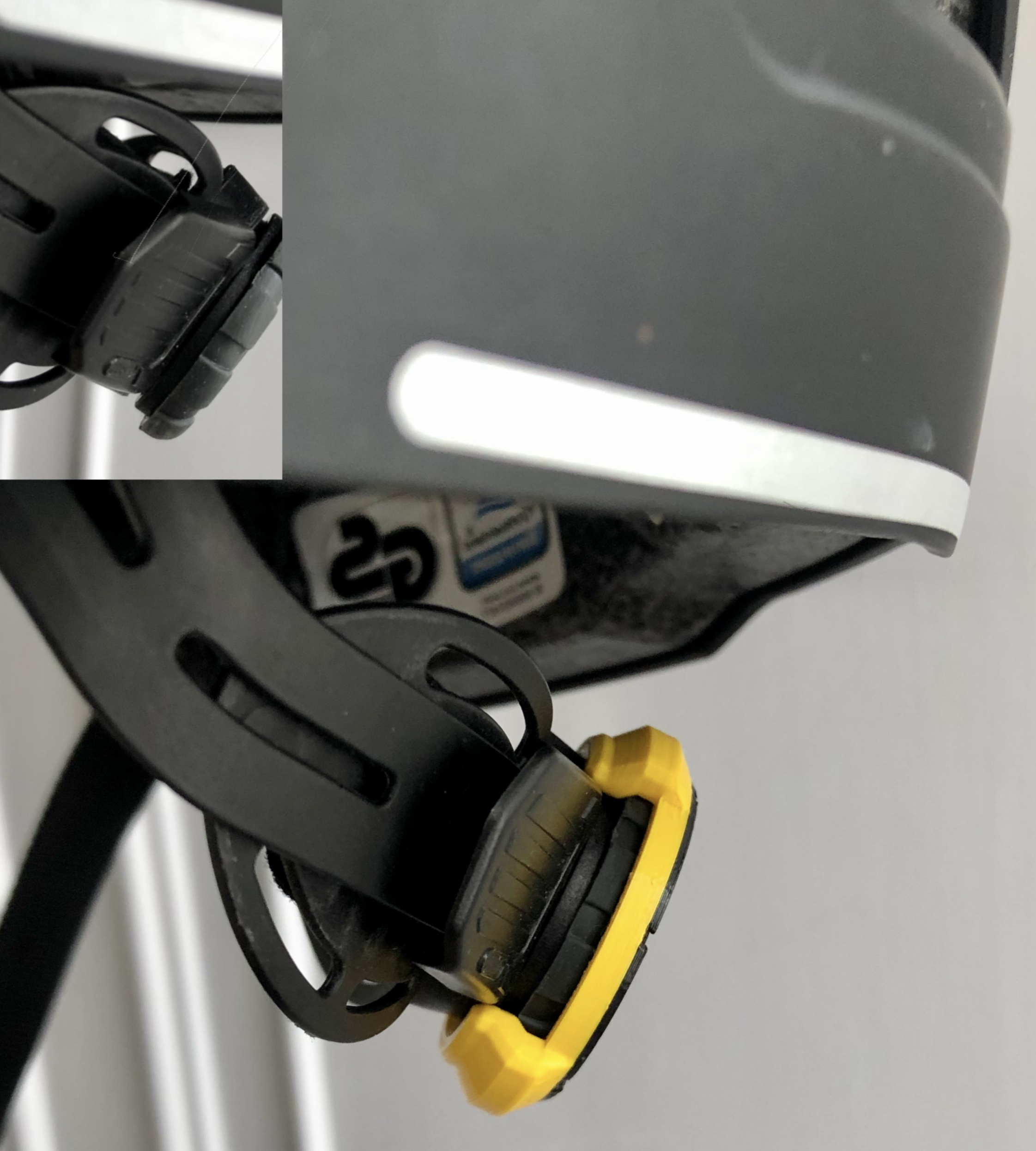 Knob blocker for bike helmet (.step included)