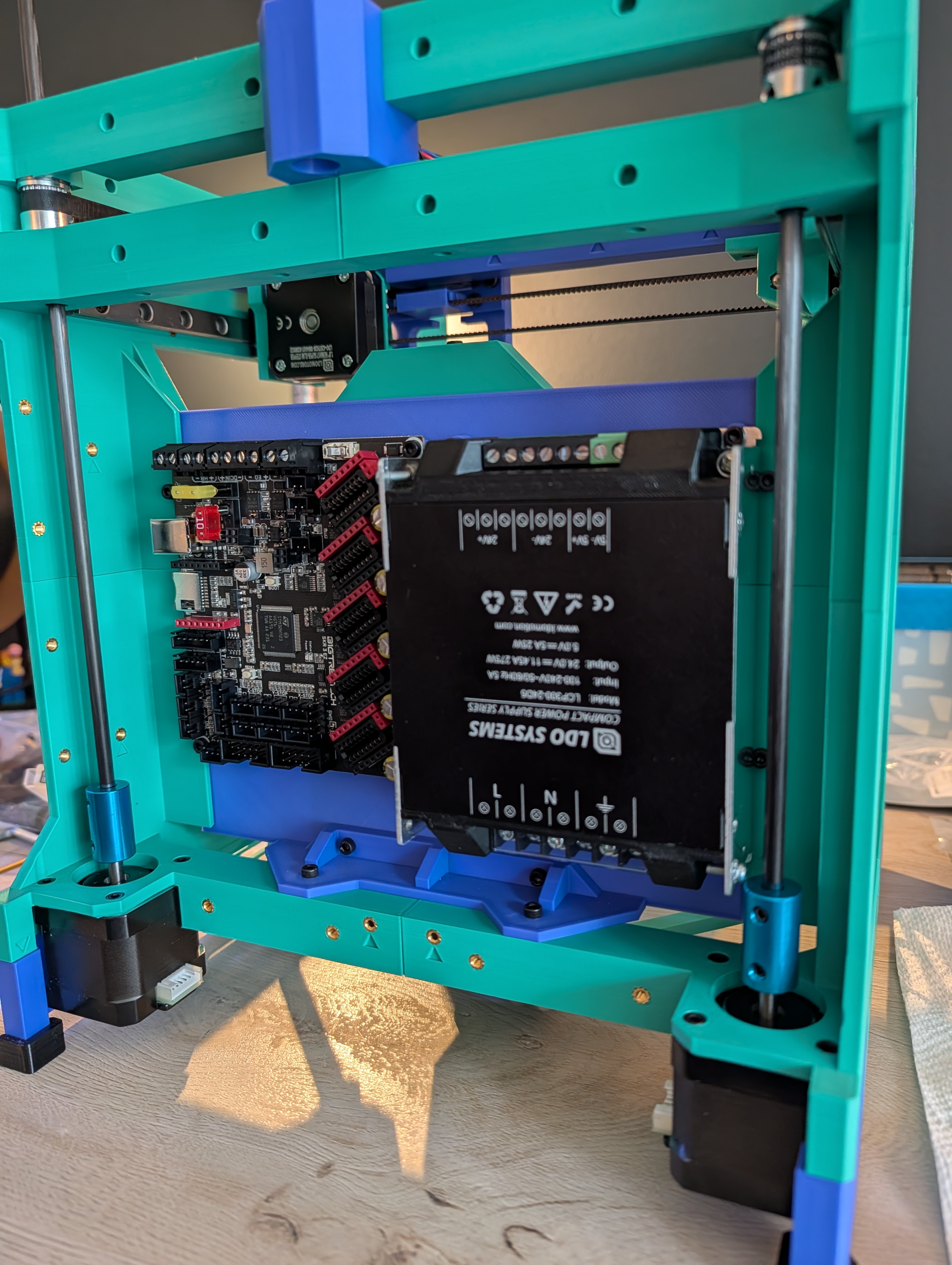Backpanel with SKR3EZ + LDO LCP300-24D5 integrated mountpoints for Rook MK2 3D model
