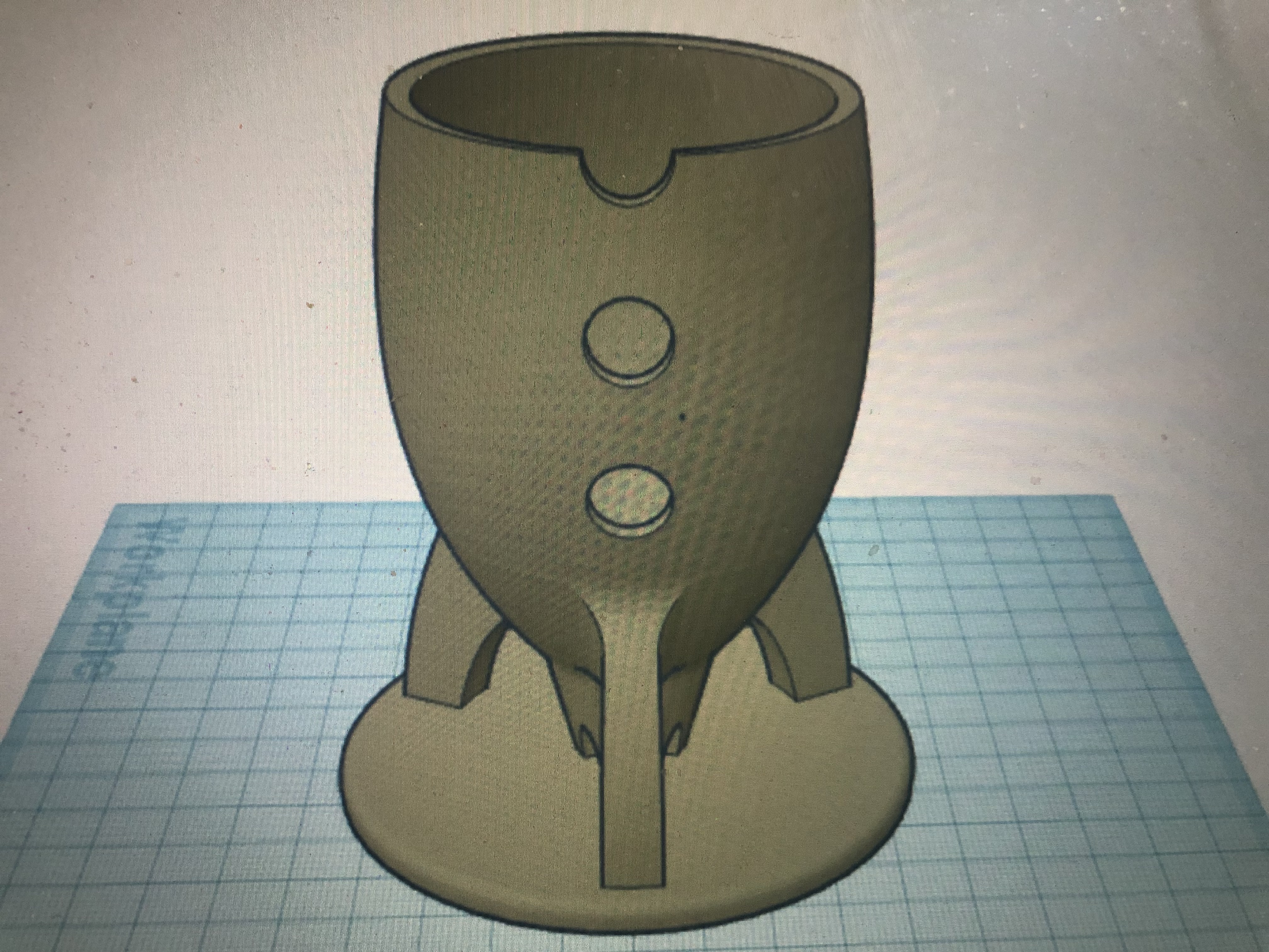 Rocketship toothbrush holder