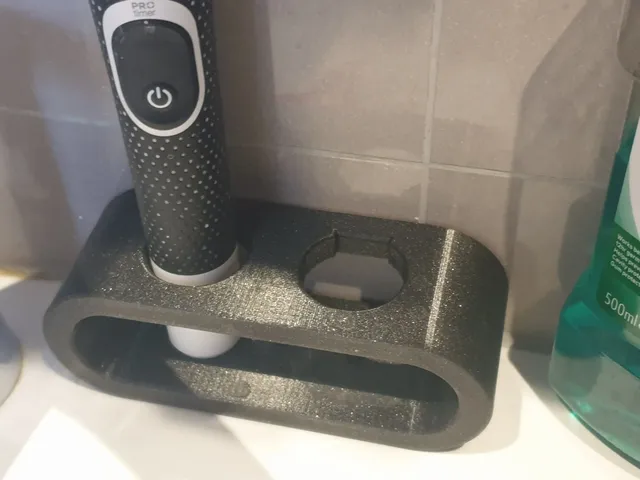 Moded double toothbrush stand