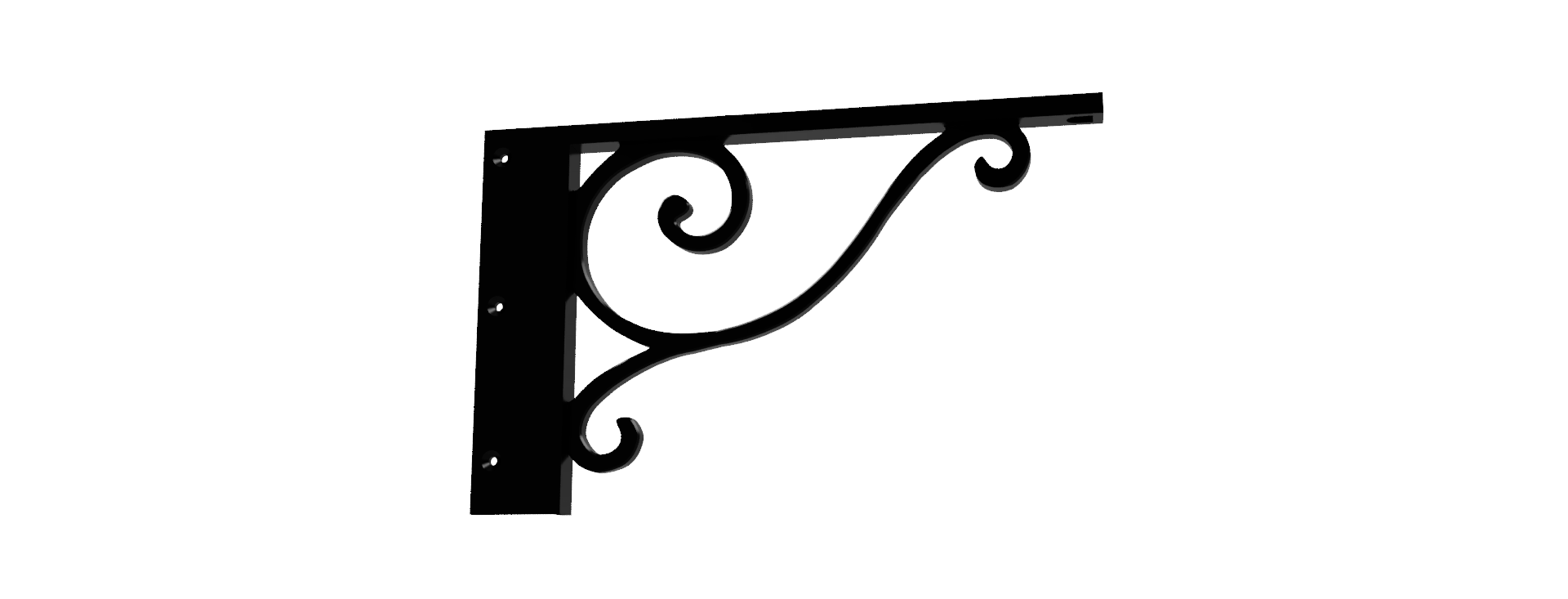 Miniatura 2 do modelo 3D Lamp holder twirl bracket