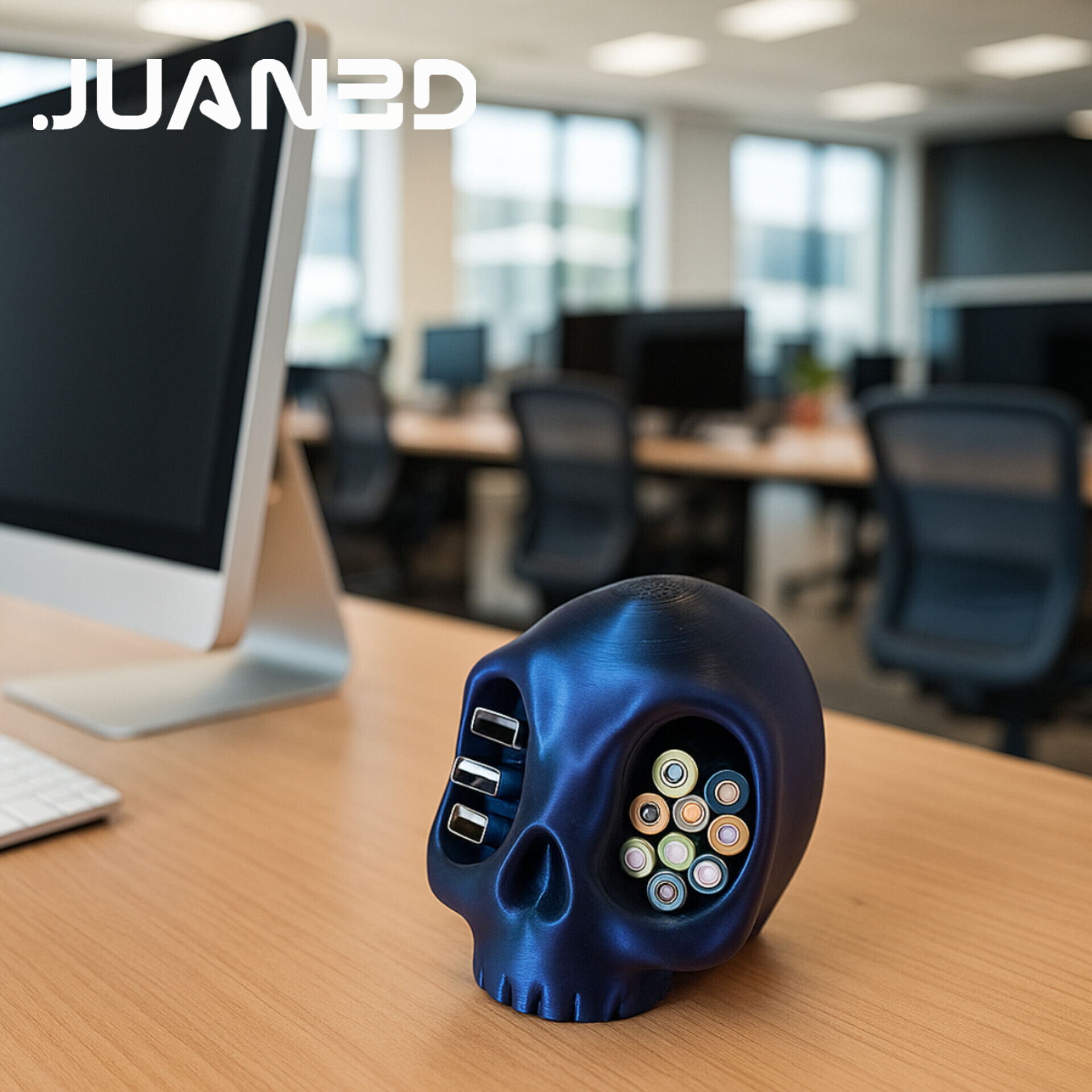SKULL STUFF HOLDER - BATTERY HOLDER