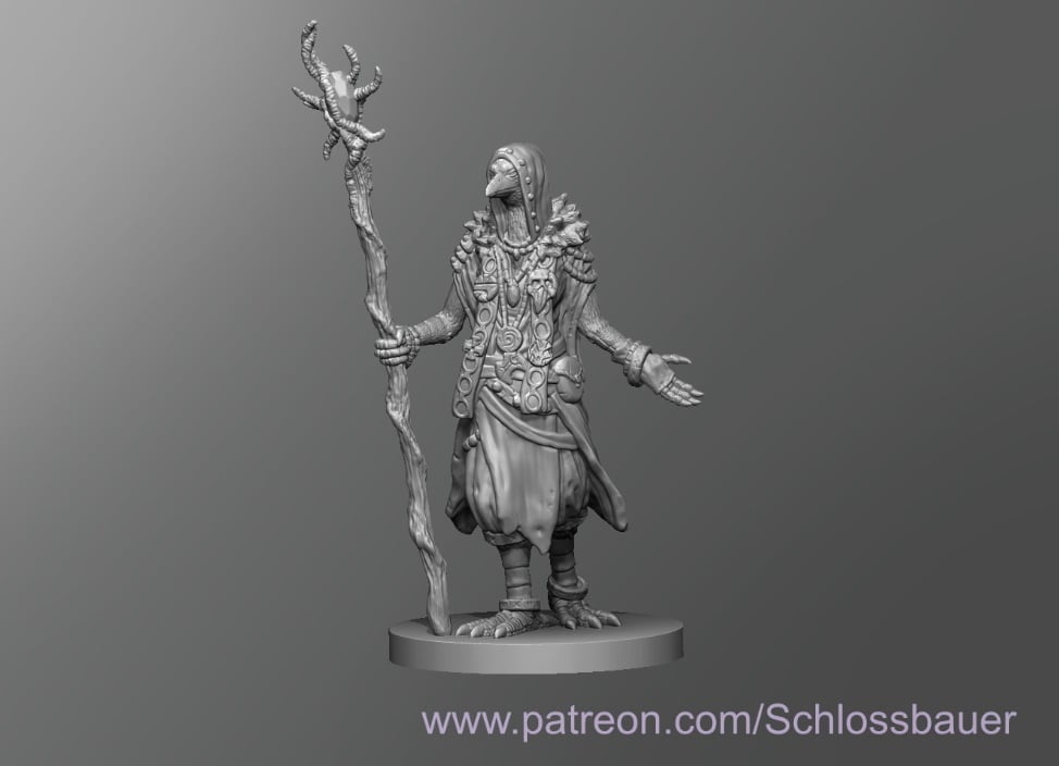 Kenku Warlock Female