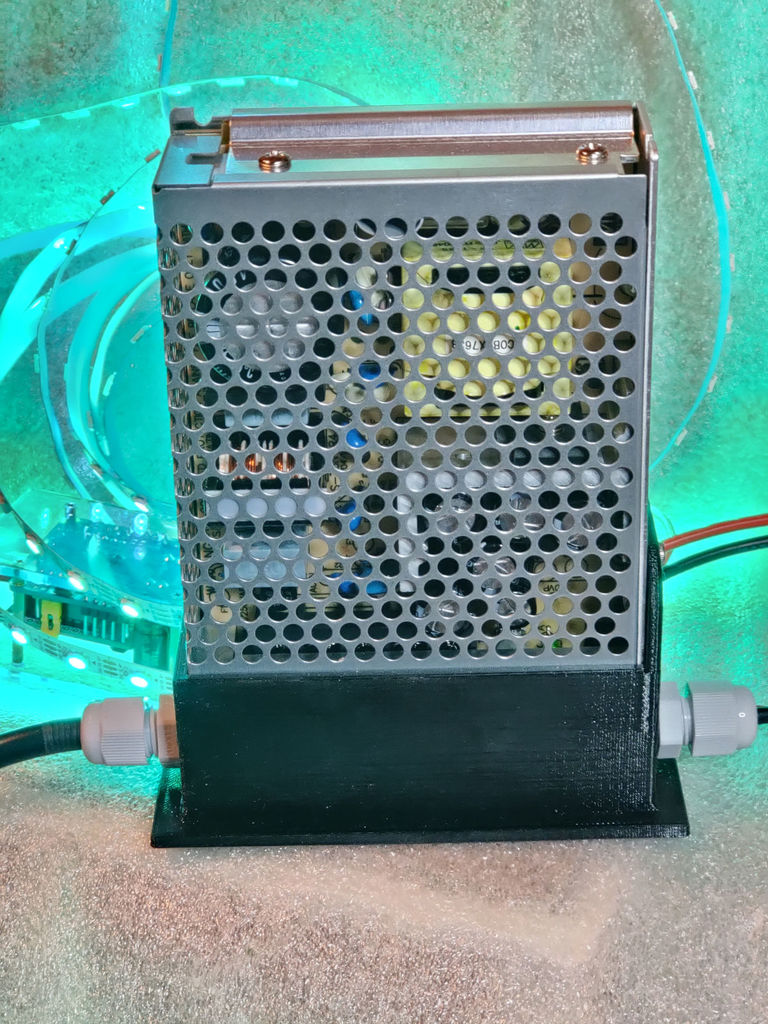 Stand and touch protection for a MeanWell PSU RS-75-5