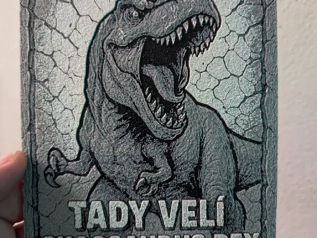 Cedulka na dveře - Dino