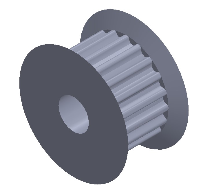 GT2 20T pulley int dia 5 mm short