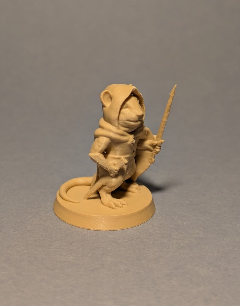 Mouseling warrior FDM supportless — miniatura 2