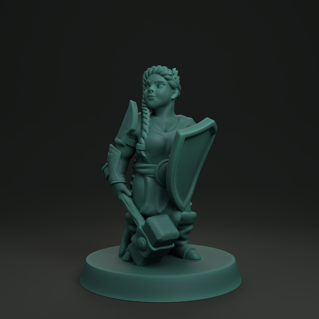Female dwarf cleric FDM supportless
