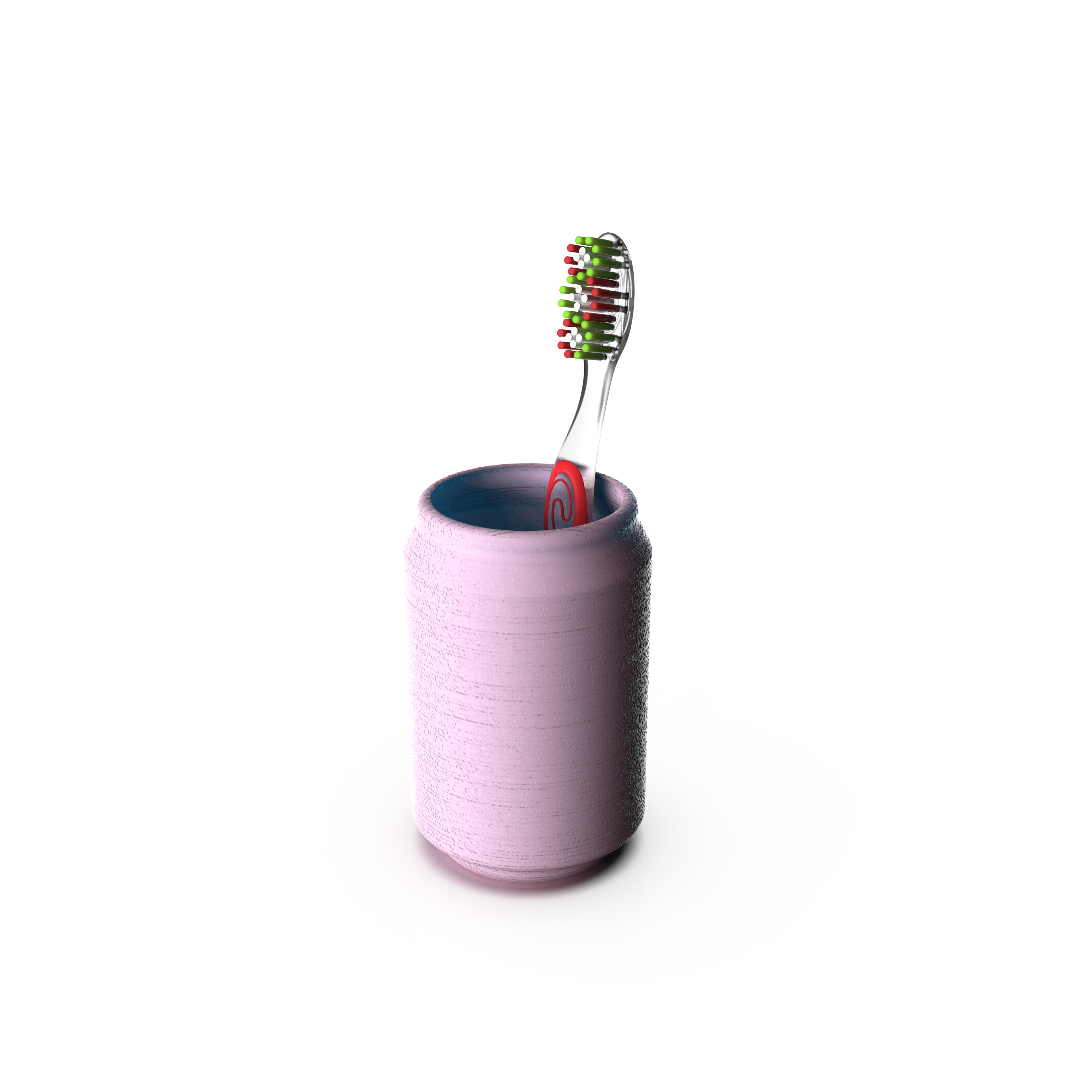 Can-shaped toothbrush holder