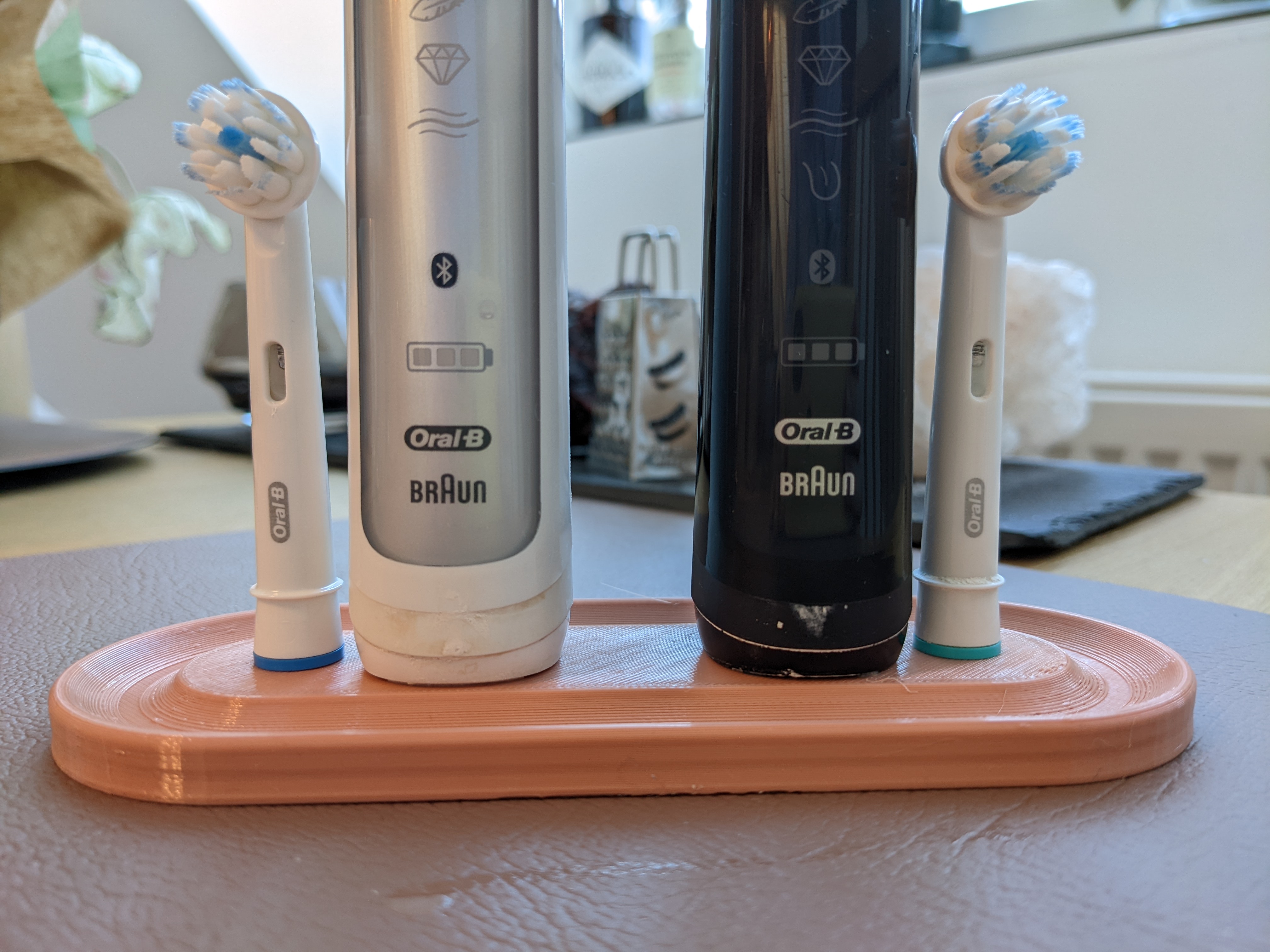 Dual electric toothbrush and head stand