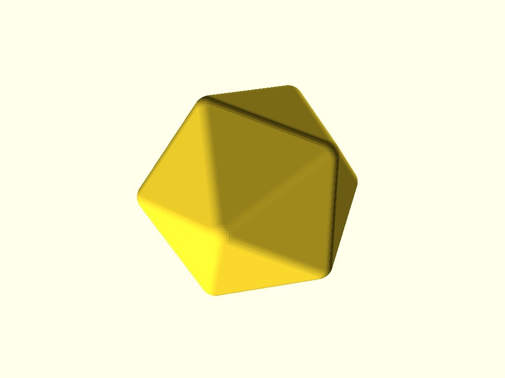 OpenSCAD Customizable Rounded Icosahedron by anv3d | Download free STL ...