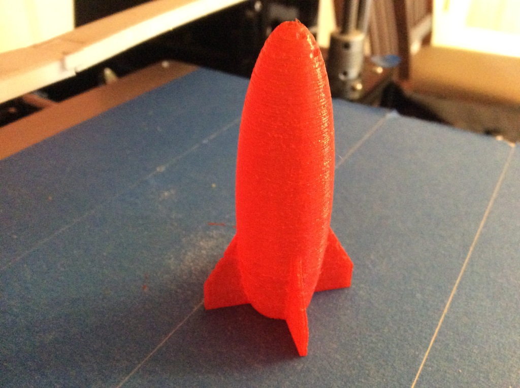 Rocket Print Test with rounded nose by anv3d | Download free STL model ...