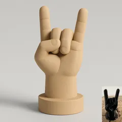 Rock Sign Hand Sculpture #2