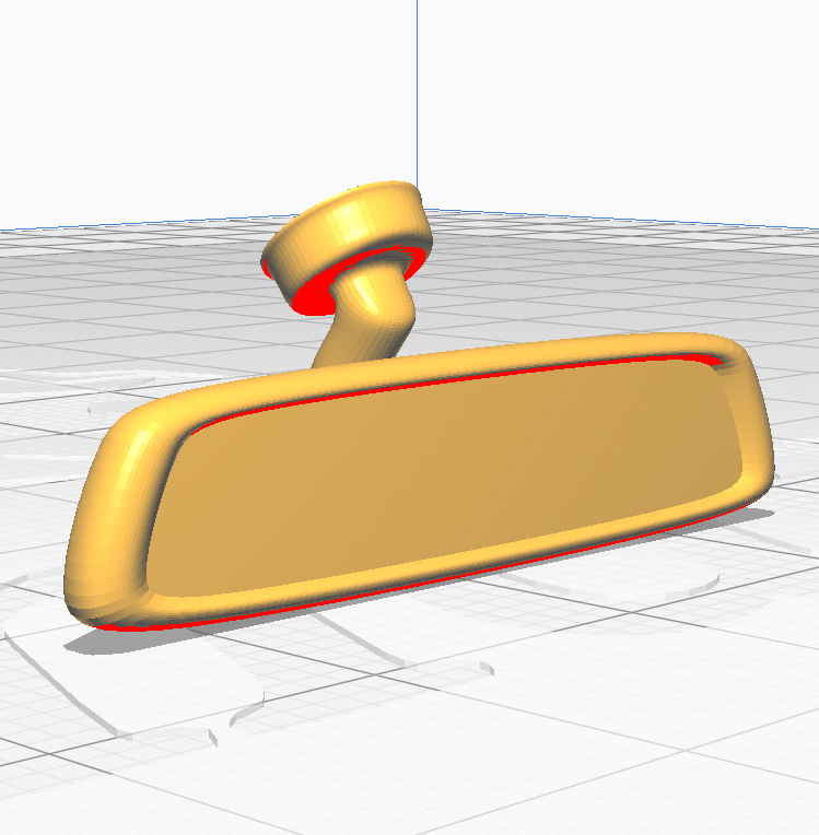 Rear mirror for classic scale cars
