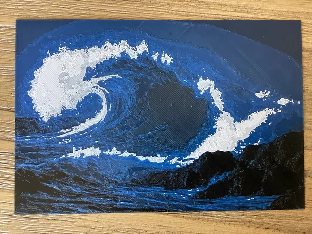 Waves Crashing at Night–Abstract HueForge