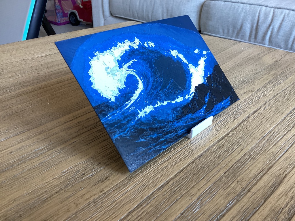 Waves Crashing at Night–Abstract HueForge — miniatura 4