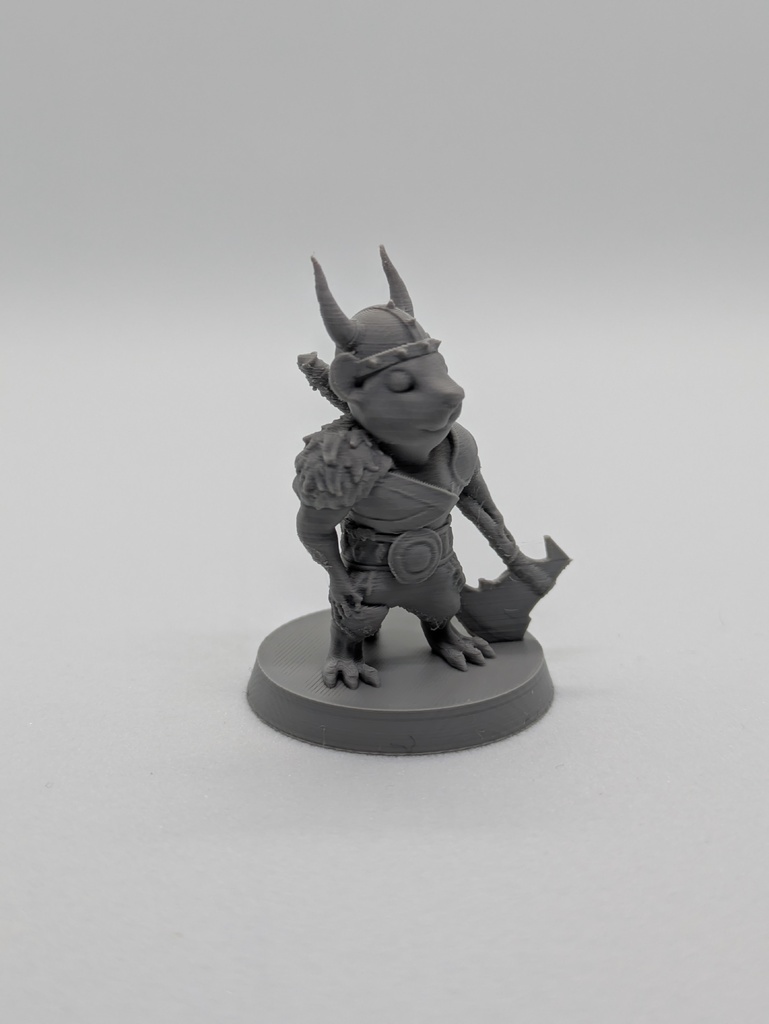 Mouseling Barbarian FDM supportless — miniatura 2