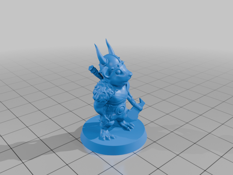 Mouseling Barbarian FDM supportless — miniatura 4