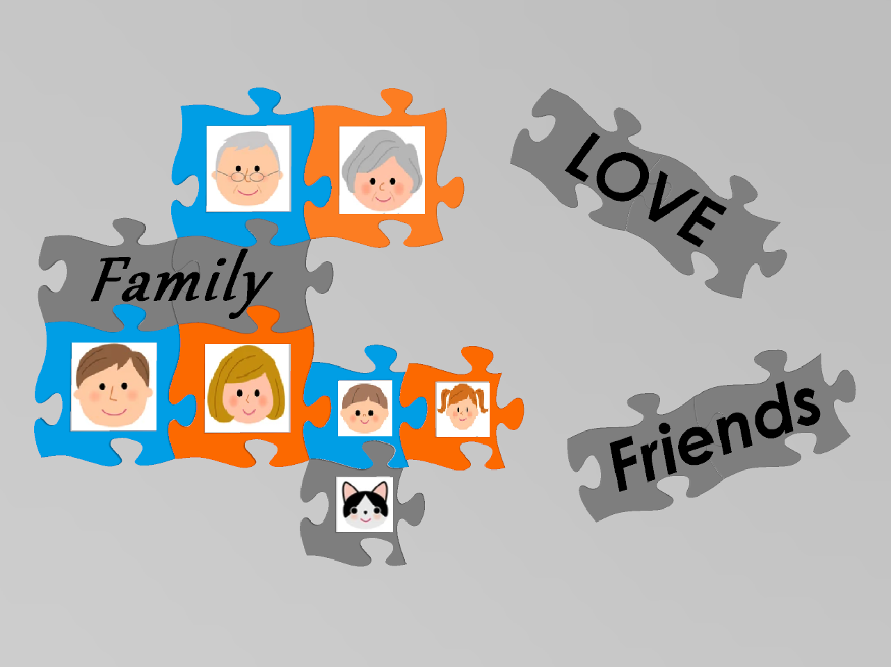 Puzzle Frame Family Friends Love