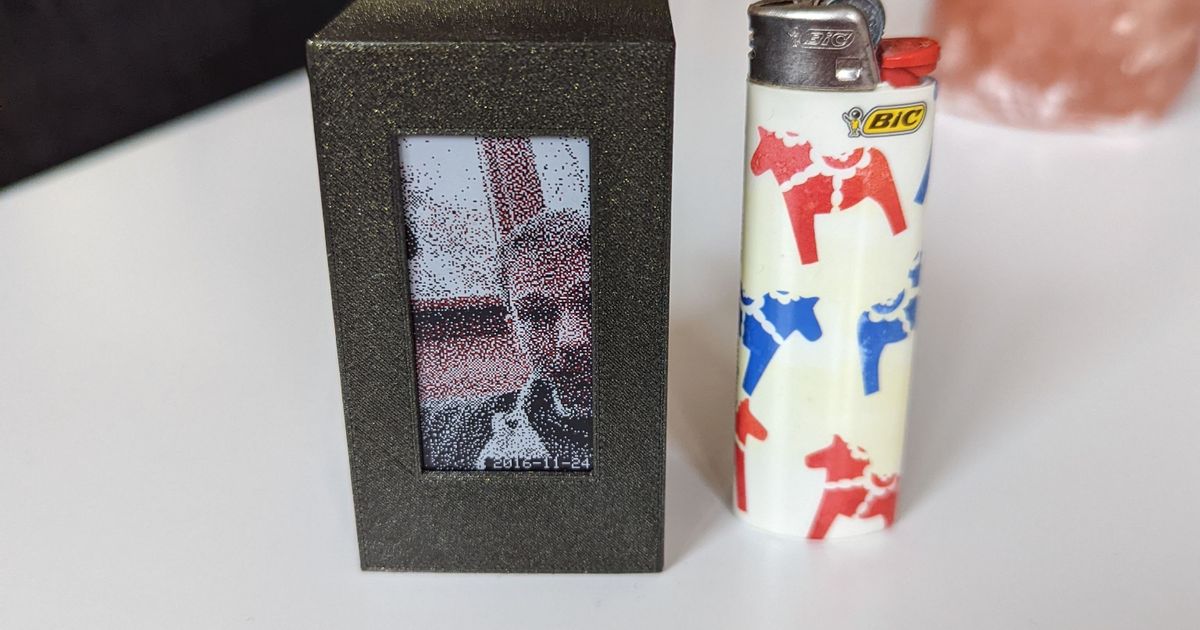 Eink digital photo frame by johboh Download free STL model