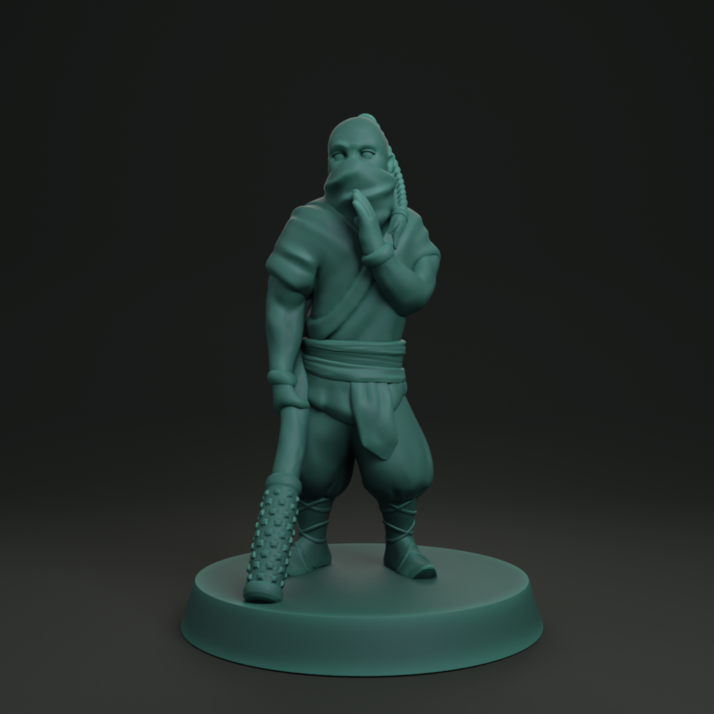 Monk with battle staff FDM supportless