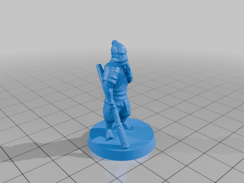 Monk with battle staff FDM supportless