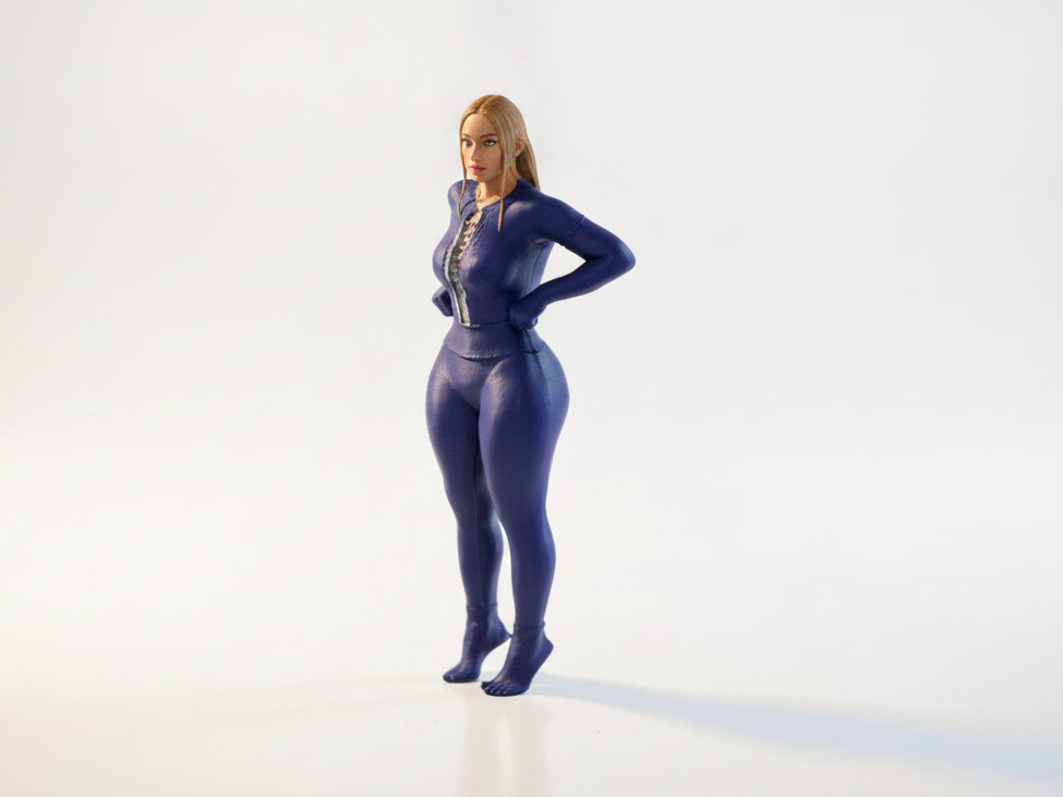Curvy Female Figurine Statue 3D Printable