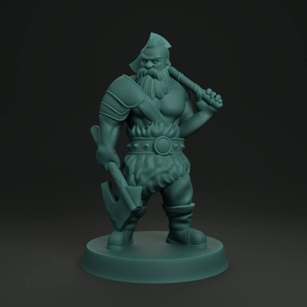 Human barbarian FDM supportless